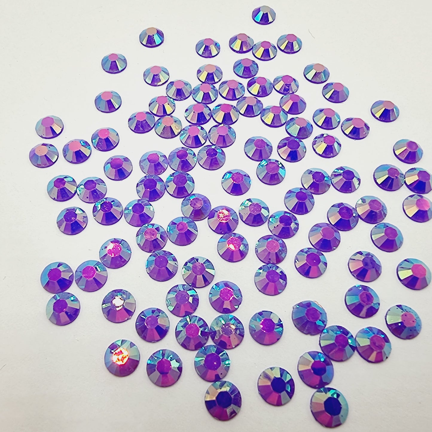 Dark Purple Jelly AB Resin Rhinestones Flatback