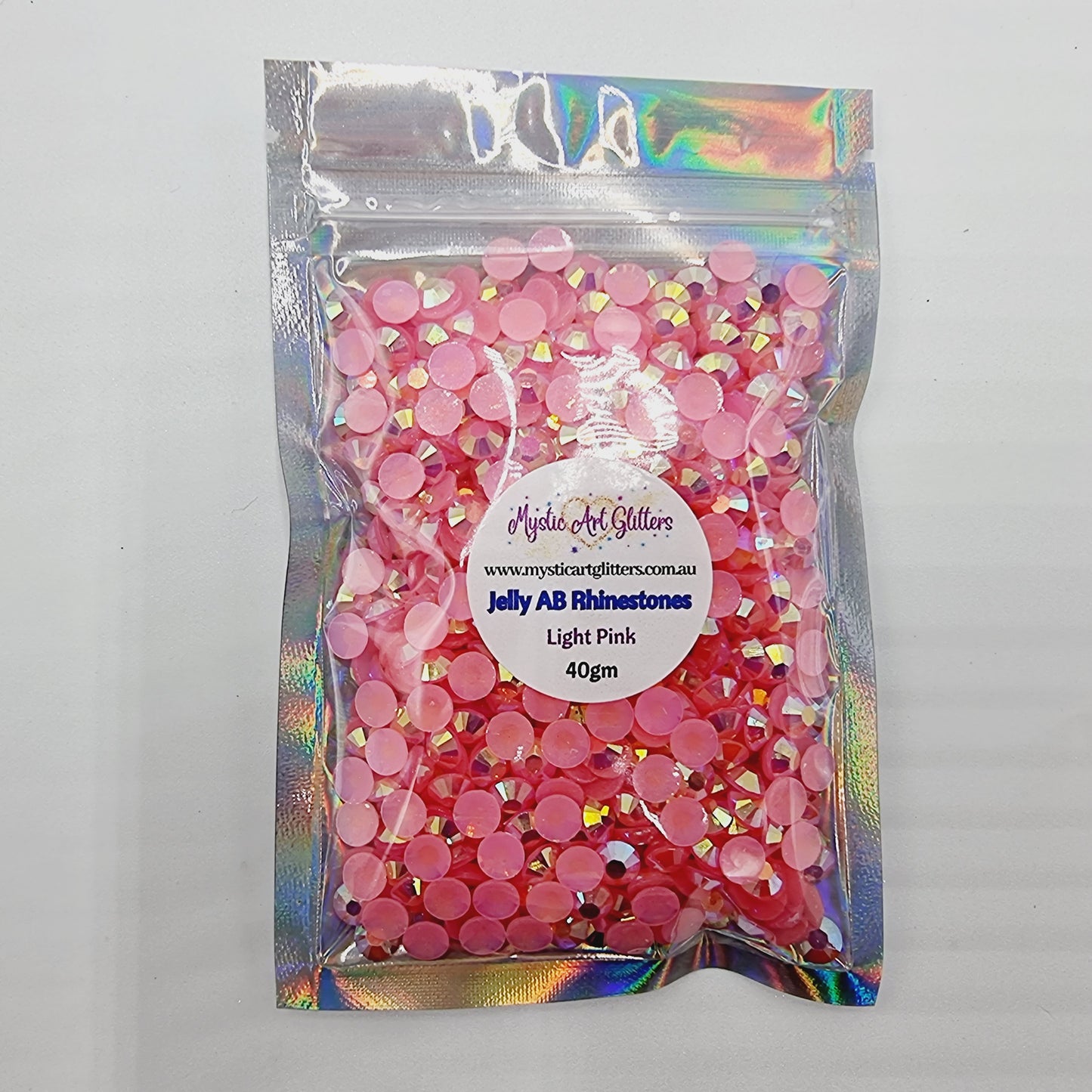 Light Pink Jelly AB Resin Rhinestones Flatback