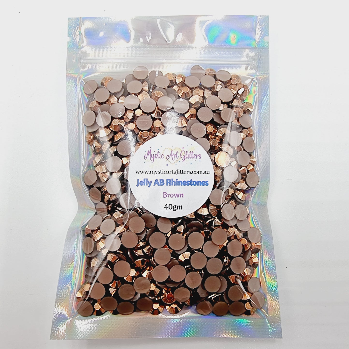 Brown Jelly AB Resin Rhinestones Flatback