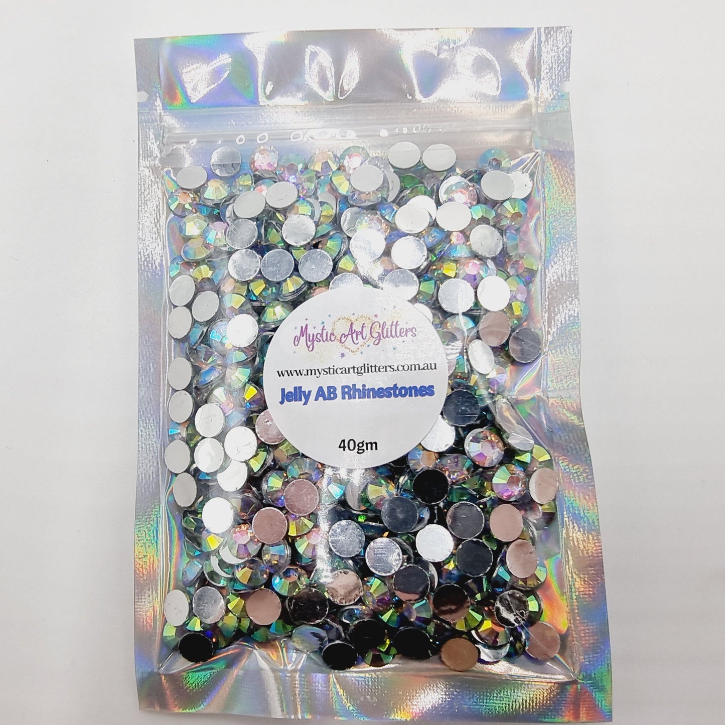 Jelly AB Resin Rhinestones Flatback