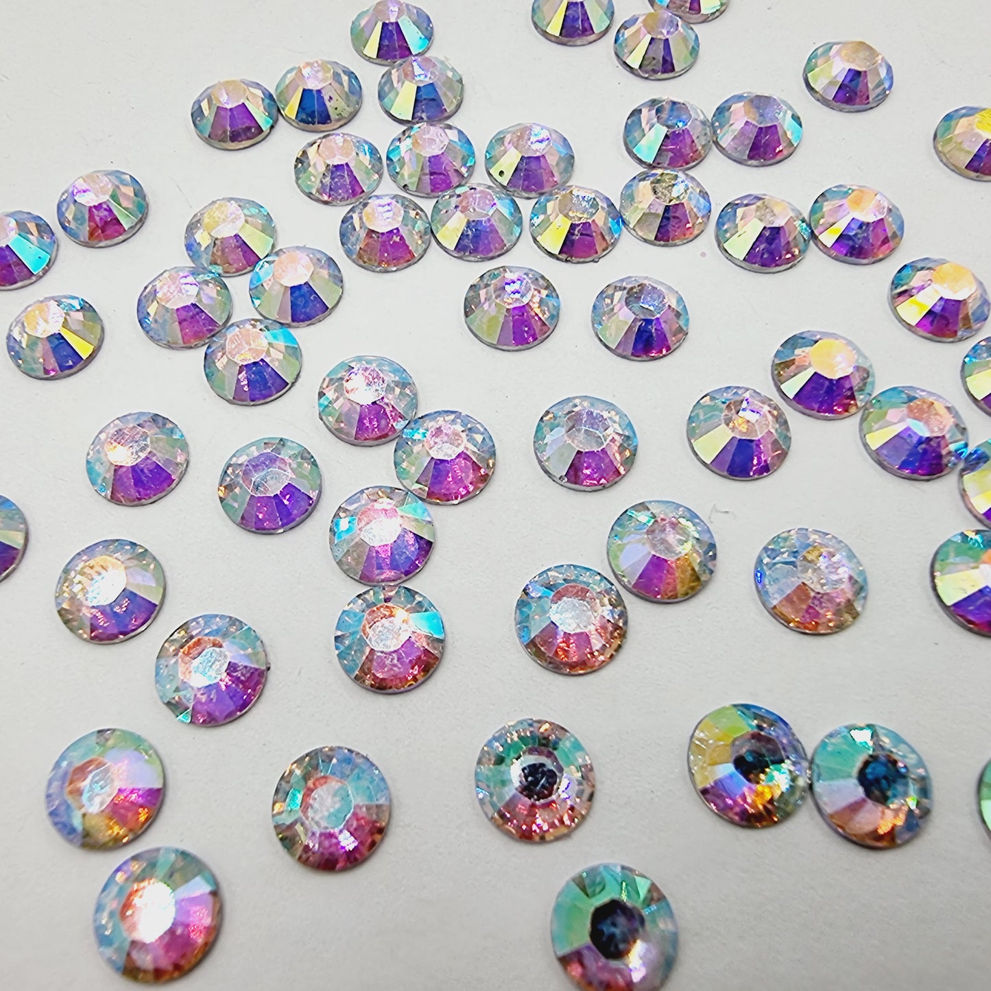 Jelly AB Resin Rhinestones Flatback