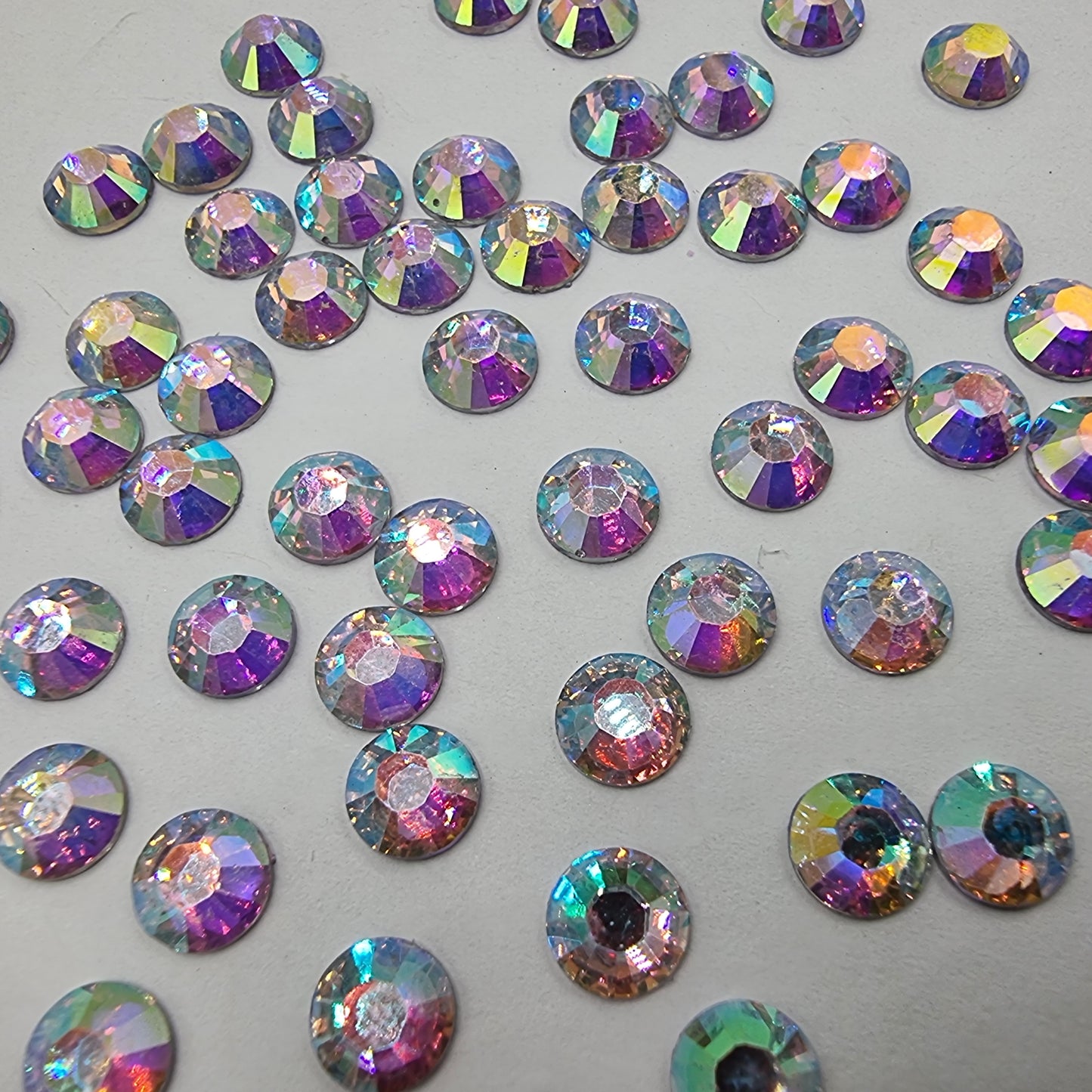 Jelly AB Resin Rhinestones Flatback