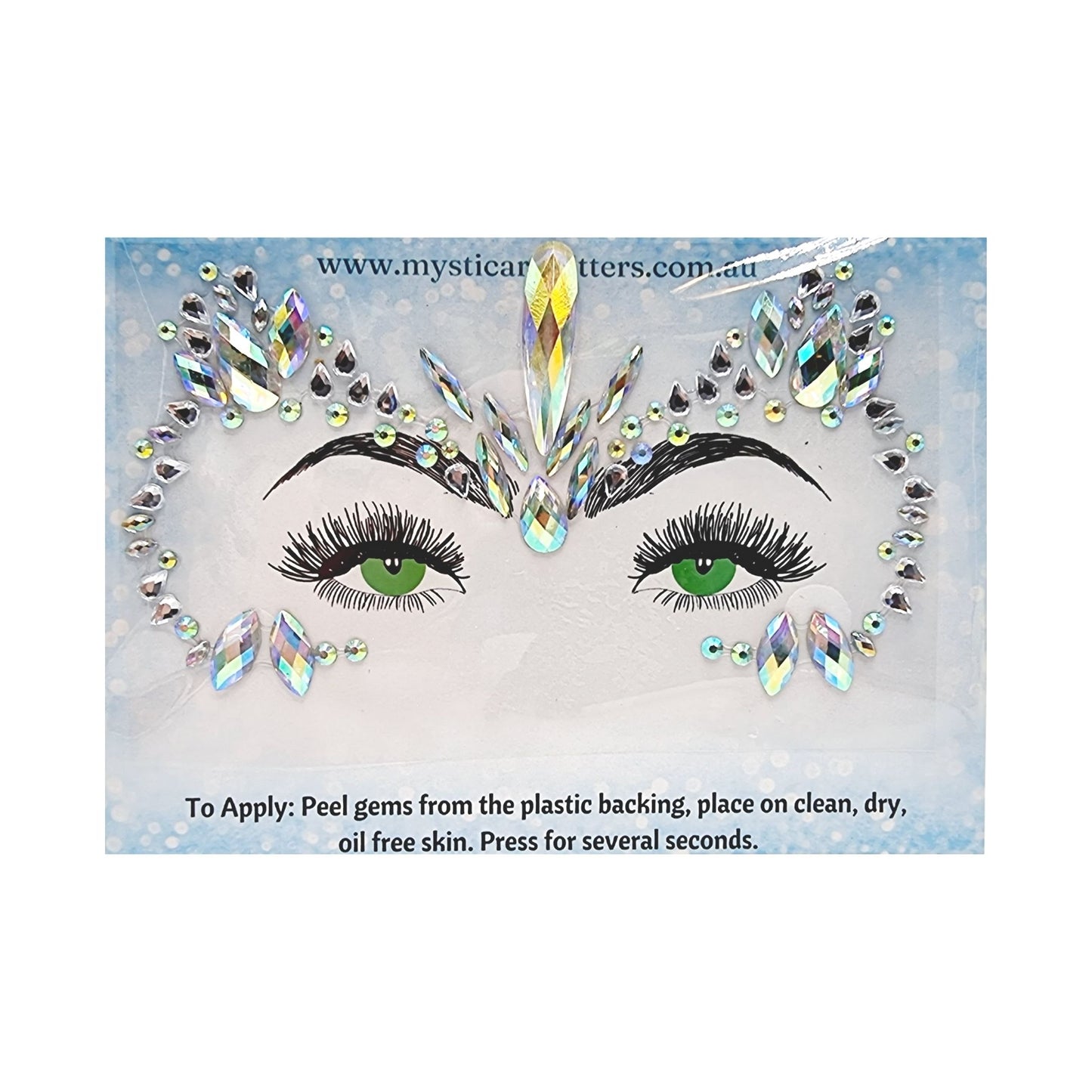 Stick on jewels for face decorations like raves or festivals