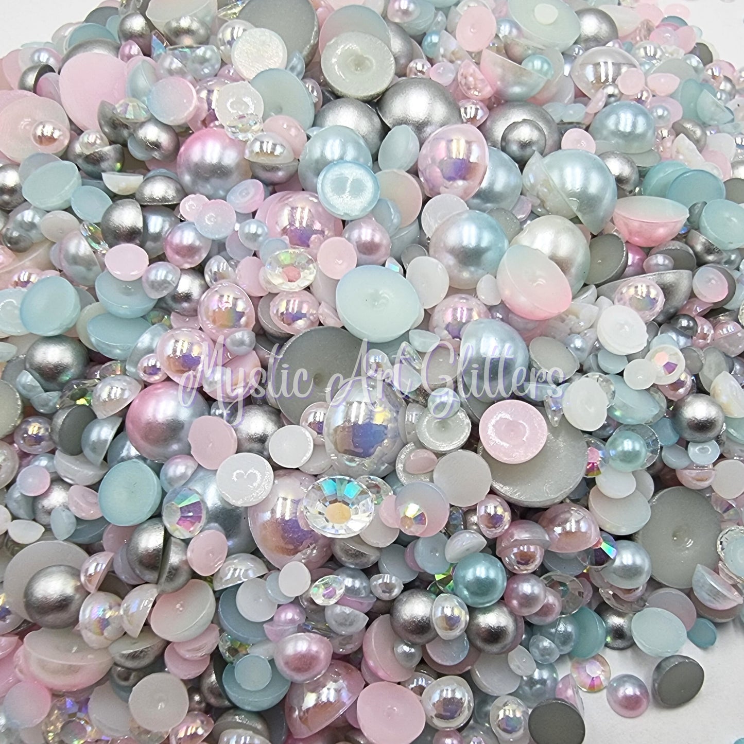 Pearl & Resin Rhinestones - Subtle Pastel Mix