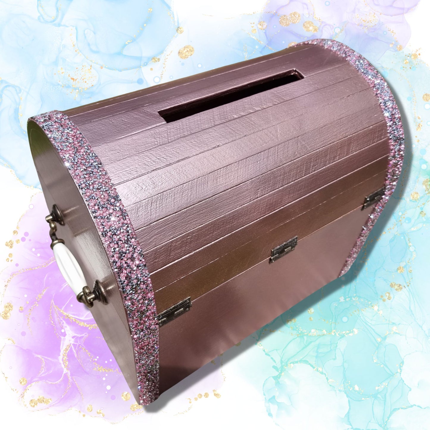 Rose Gold Wedding Wishing Well Chest