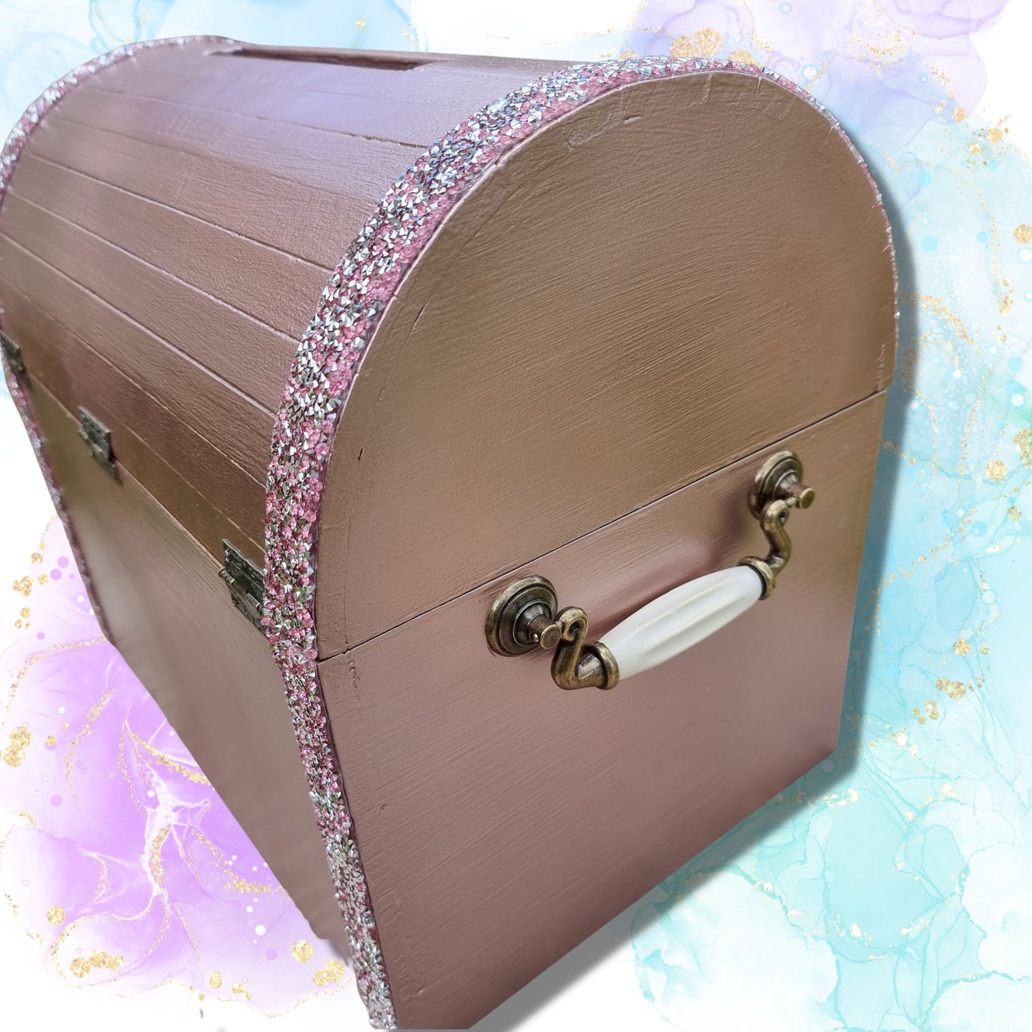 Rose Gold Wedding Wishing Well Chest