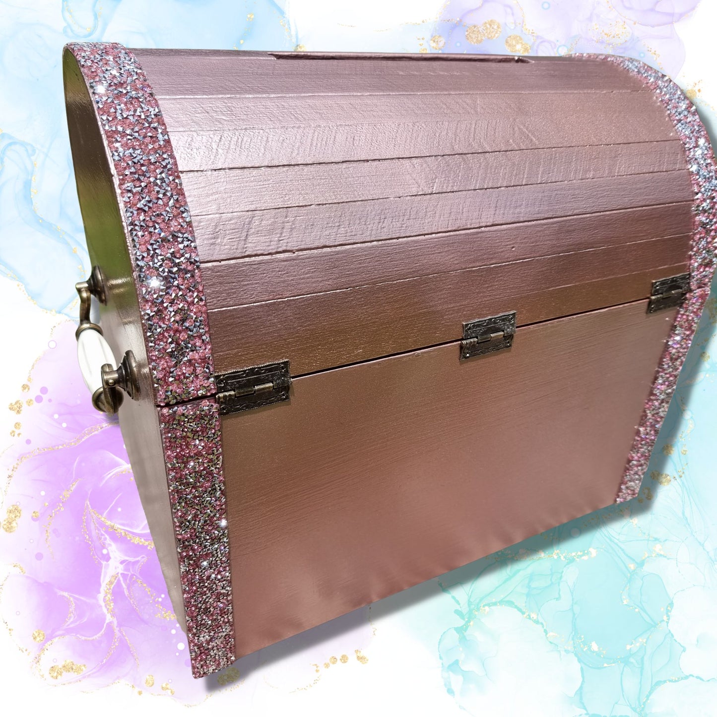 Rose Gold Wedding Wishing Well Chest