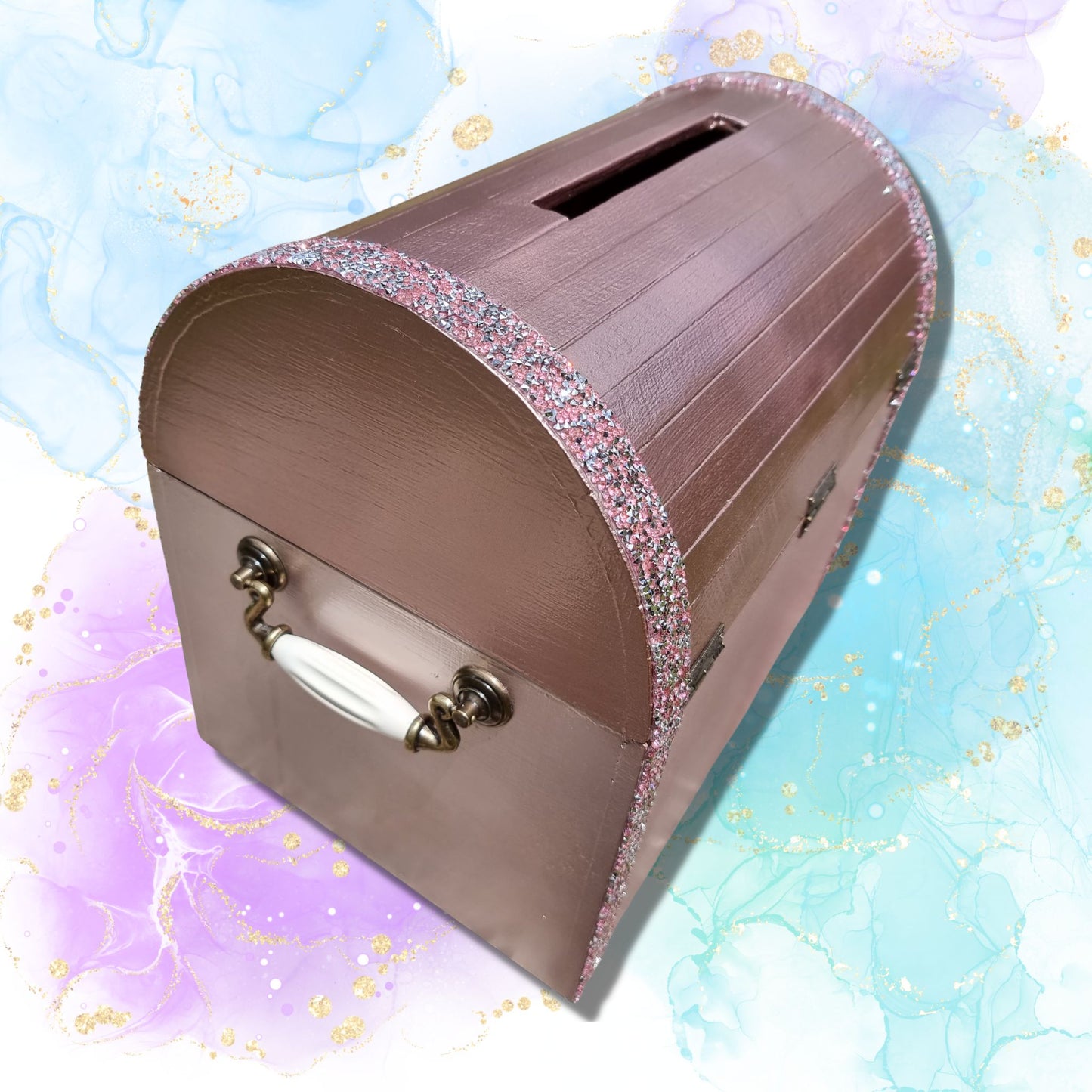 Rose Gold Wedding Wishing Well Chest
