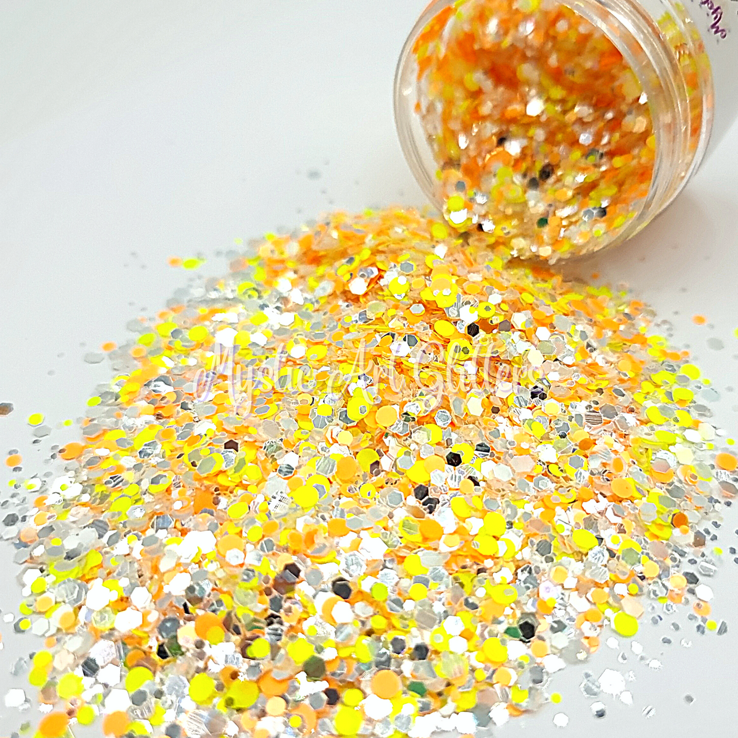 Yellow Bee Alive Round Circle Glitter