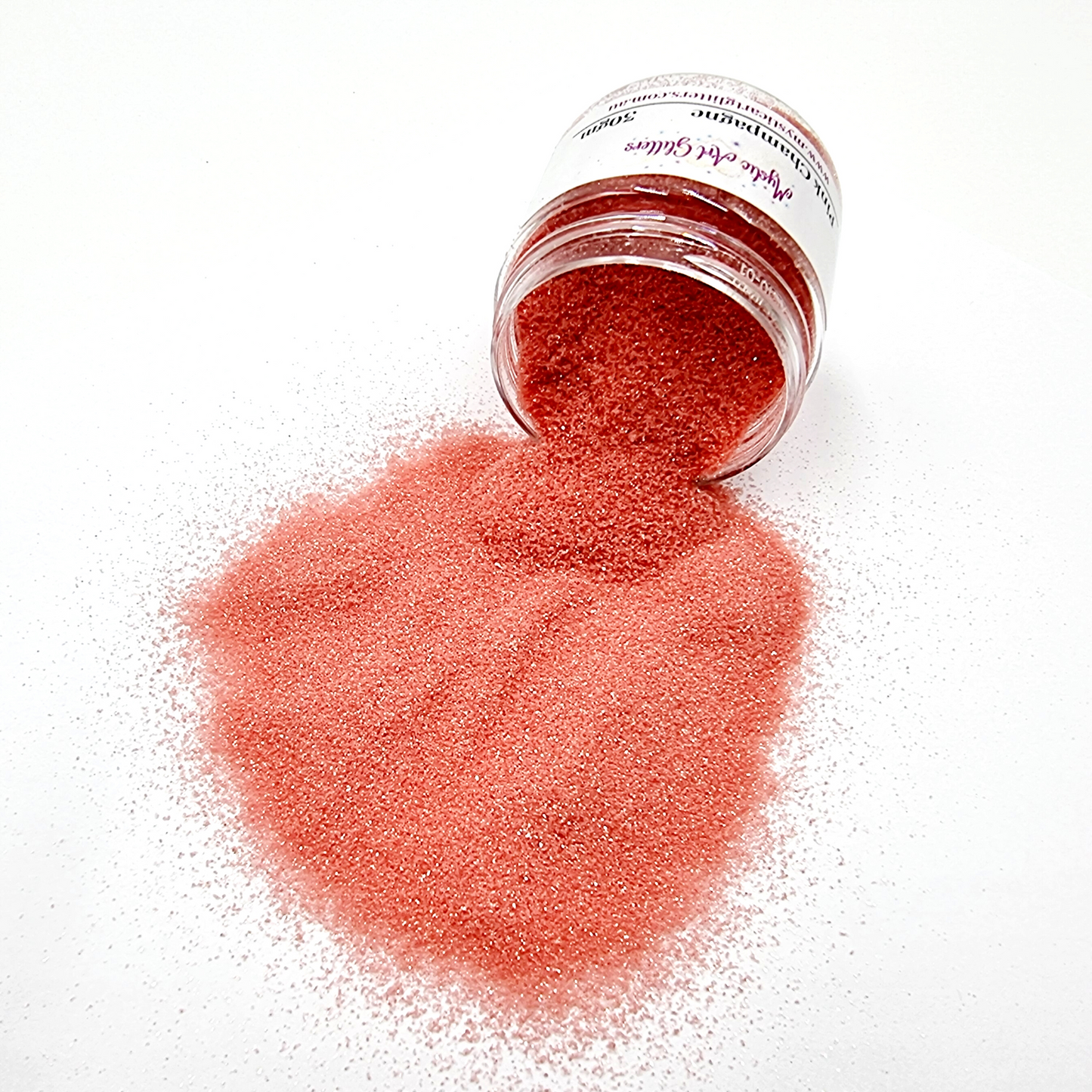 Pink Champagne Coral glitter