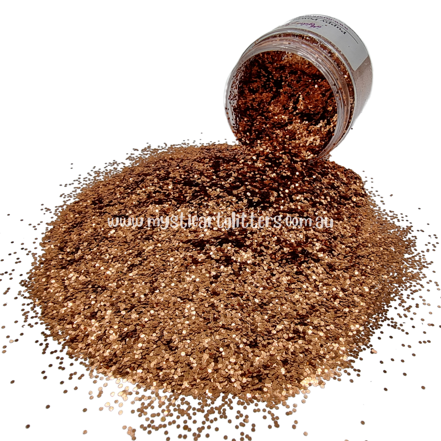 Copper gold glitter