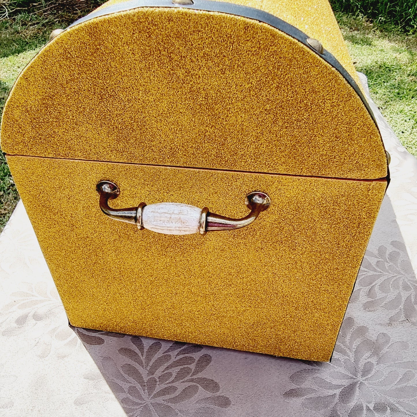 Gold Glittered Wedding Wishing Well Chest
