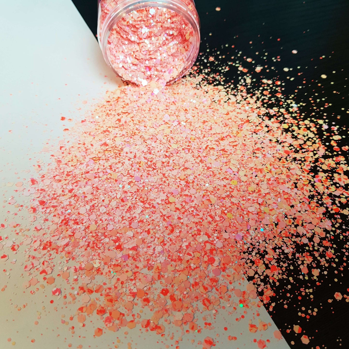 Peaches & Cream Orange glitter