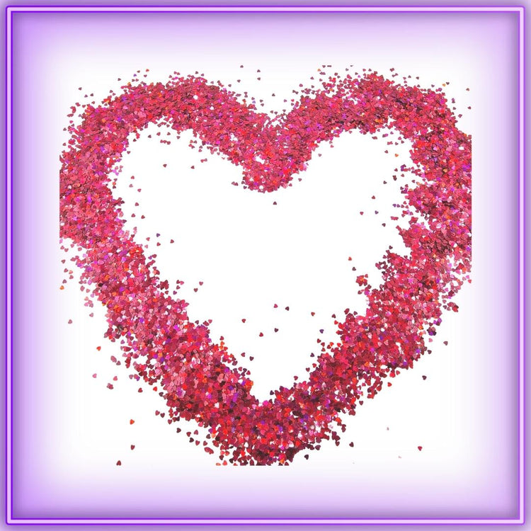 Various shapes of glitter