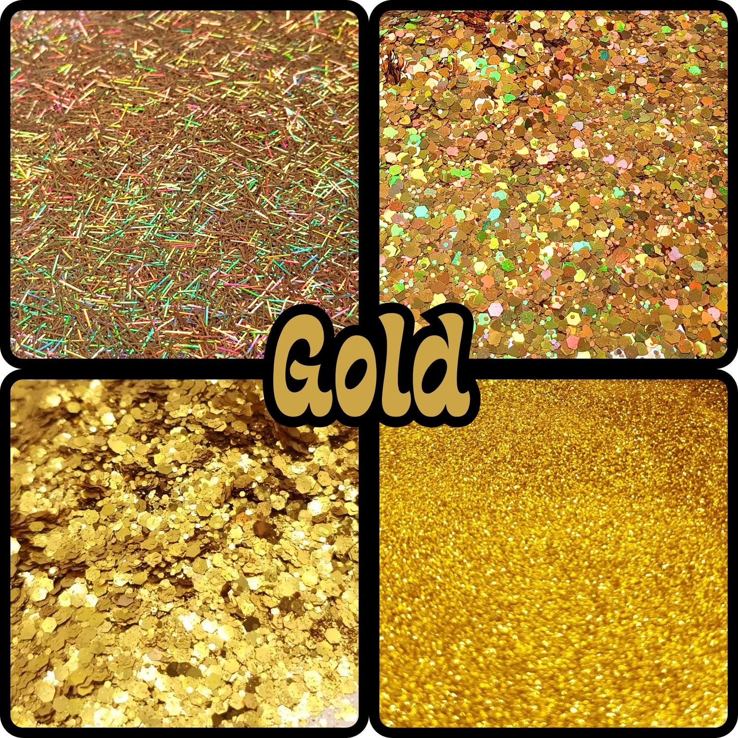 Let us bedazzle you with our gold glitter in all sizes and shades. Including fine gold glitter, chunky gold glitter mixes, colour changing gold glitter, gold tinsel and gold biodegradable glitter.