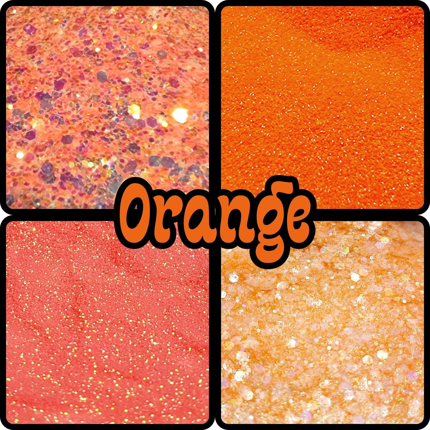 Sparkle in all shapes, sizes & colors of orange and coral! We've got you covered with fine & chunky mixes, glow in the dark, iridescent, matte, biodegradable and fluro glitter - there's something for everyone!
