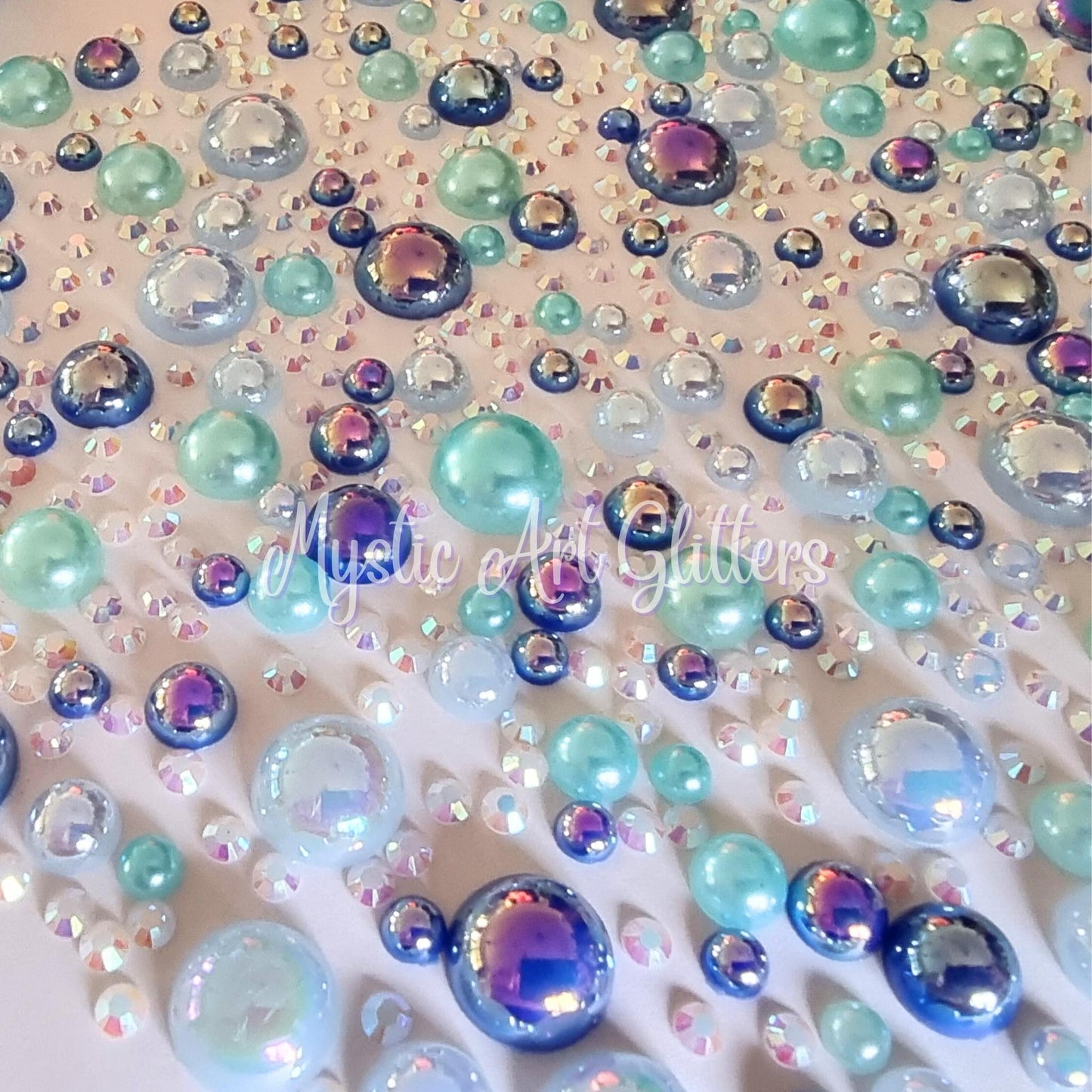 Pearl & Resin Rhinestones - Blue Mix