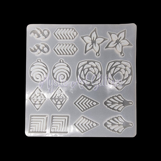 9 Pairs Earrings Silicone Mould 2