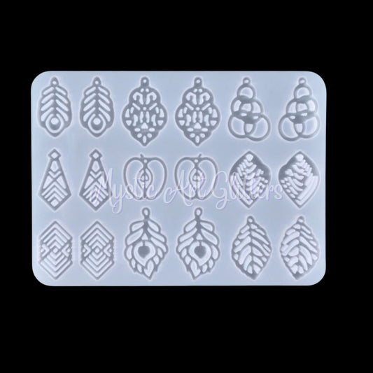 9 Pairs Earrings Silicone Mould