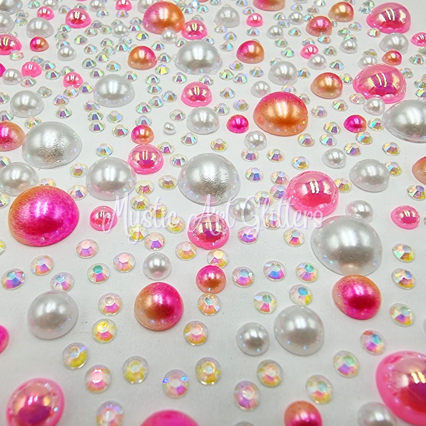 Pearl & Resin Rhinestones - Pink Mix