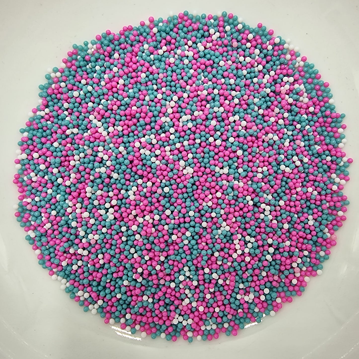 Polymer Clay Balls - Pink/Teal/White