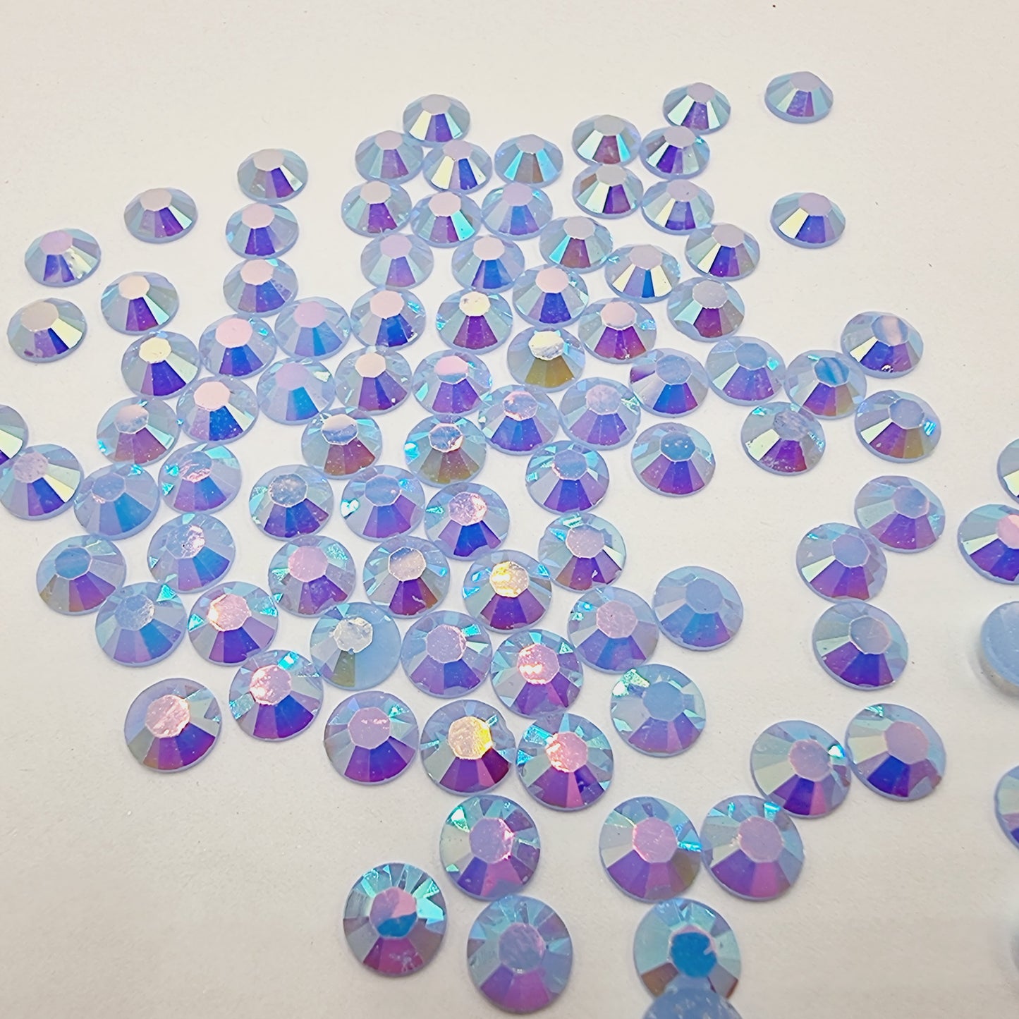 Blue Jelly AB Resin Rhinestones Flatback