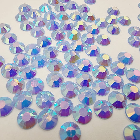 Blue Jelly AB Resin Rhinestones Flatback