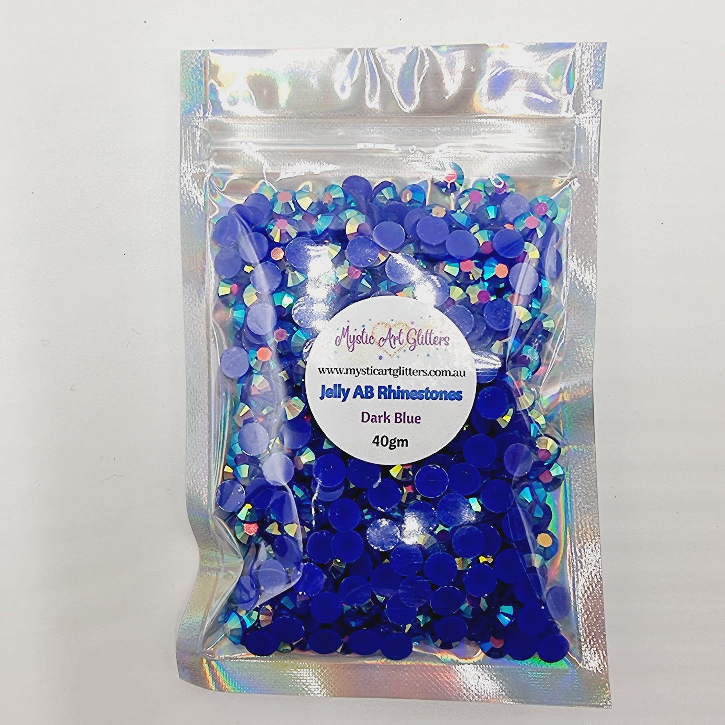 Dark Blue Jelly AB Resin Rhinestones Flatback
