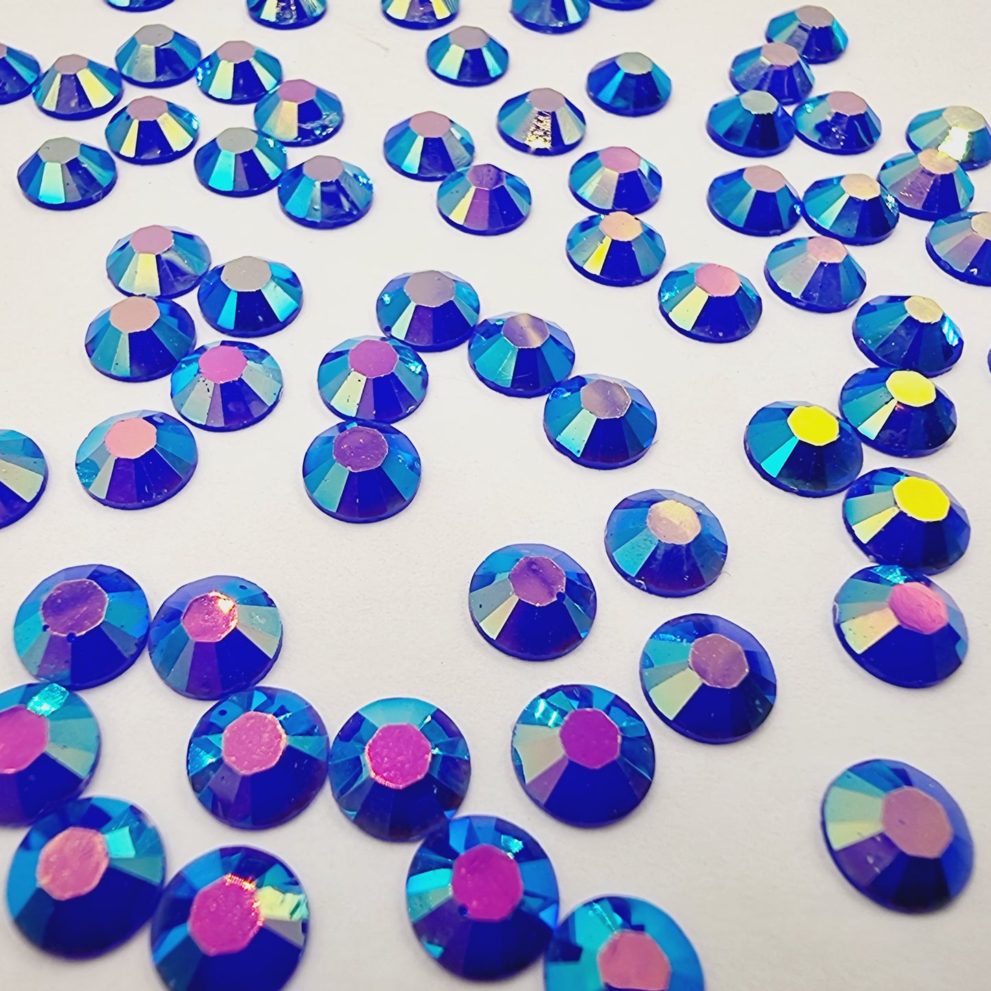 Dark Blue Jelly AB Resin Rhinestones Flatback