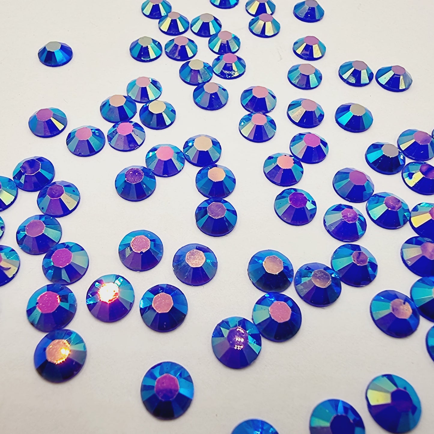 Dark Blue Jelly AB Resin Rhinestones Flatback