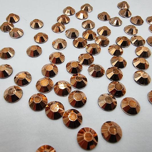 Brown Jelly AB Resin Rhinestones Flatback