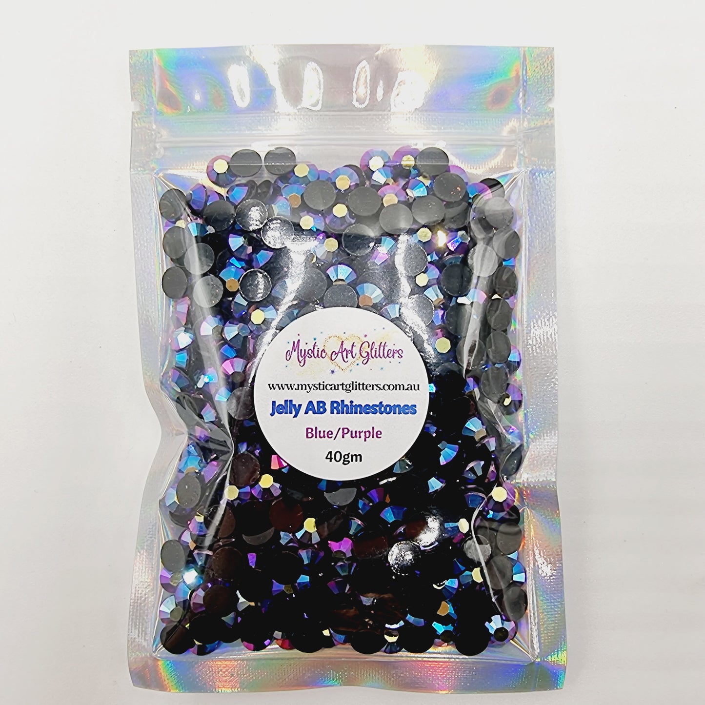 Blue/Purple Jelly AB Resin Rhinestones Flatback