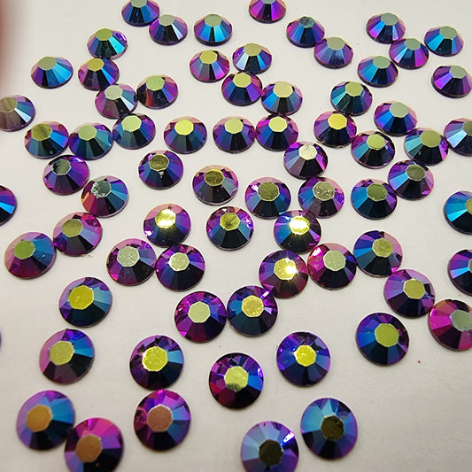 Blue/Purple Jelly AB Resin Rhinestones Flatback