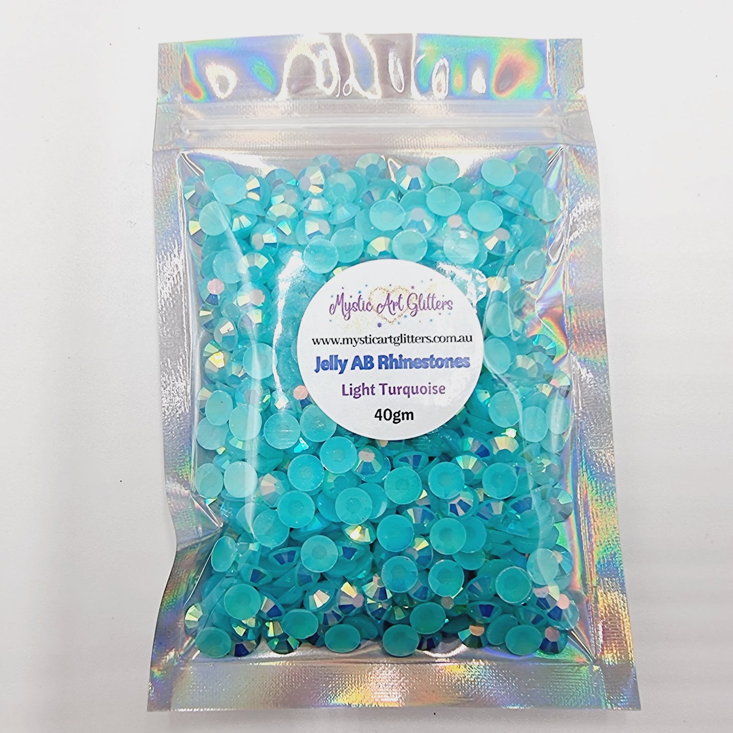 Light Turquoise Jelly AB Resin Rhinestones Flatback