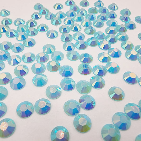 Light Turquoise Jelly AB Resin Rhinestones Flatback