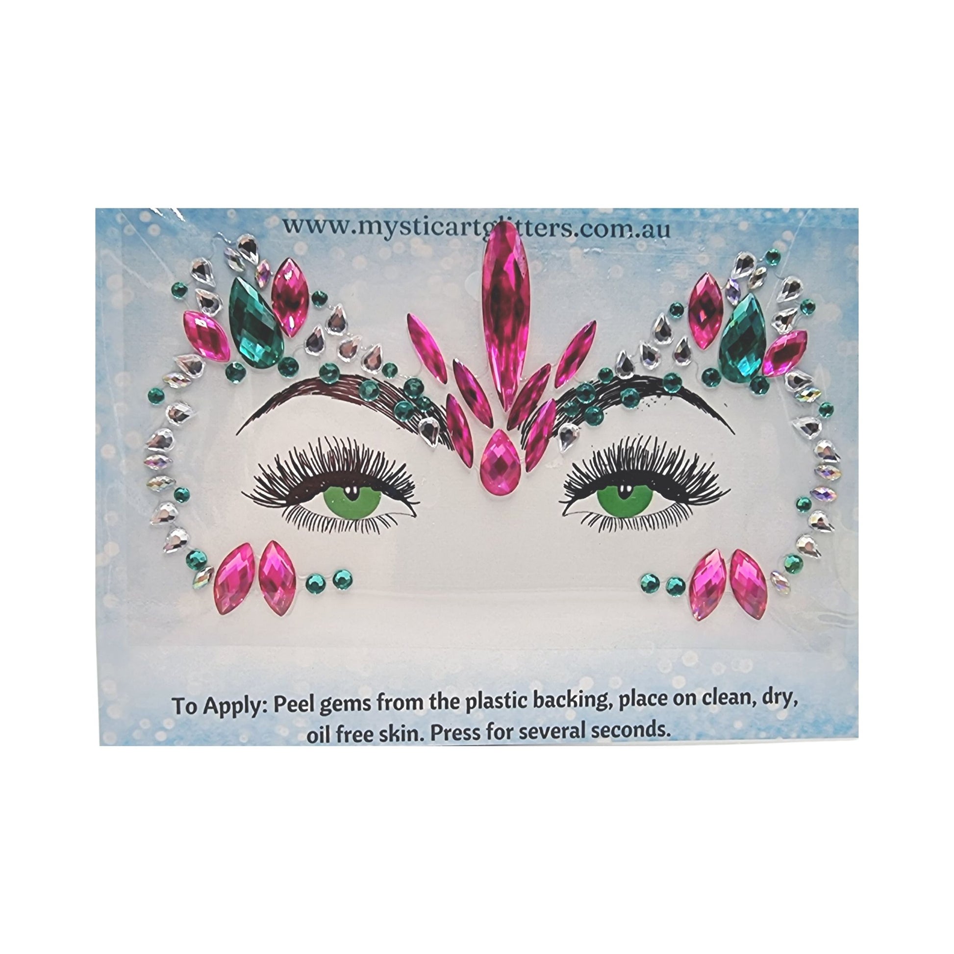 Stick on rhinestones for the face for festivals