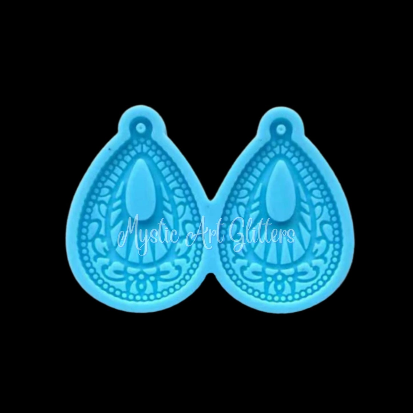 Decorative Tear Drop Earring Silicone Mould