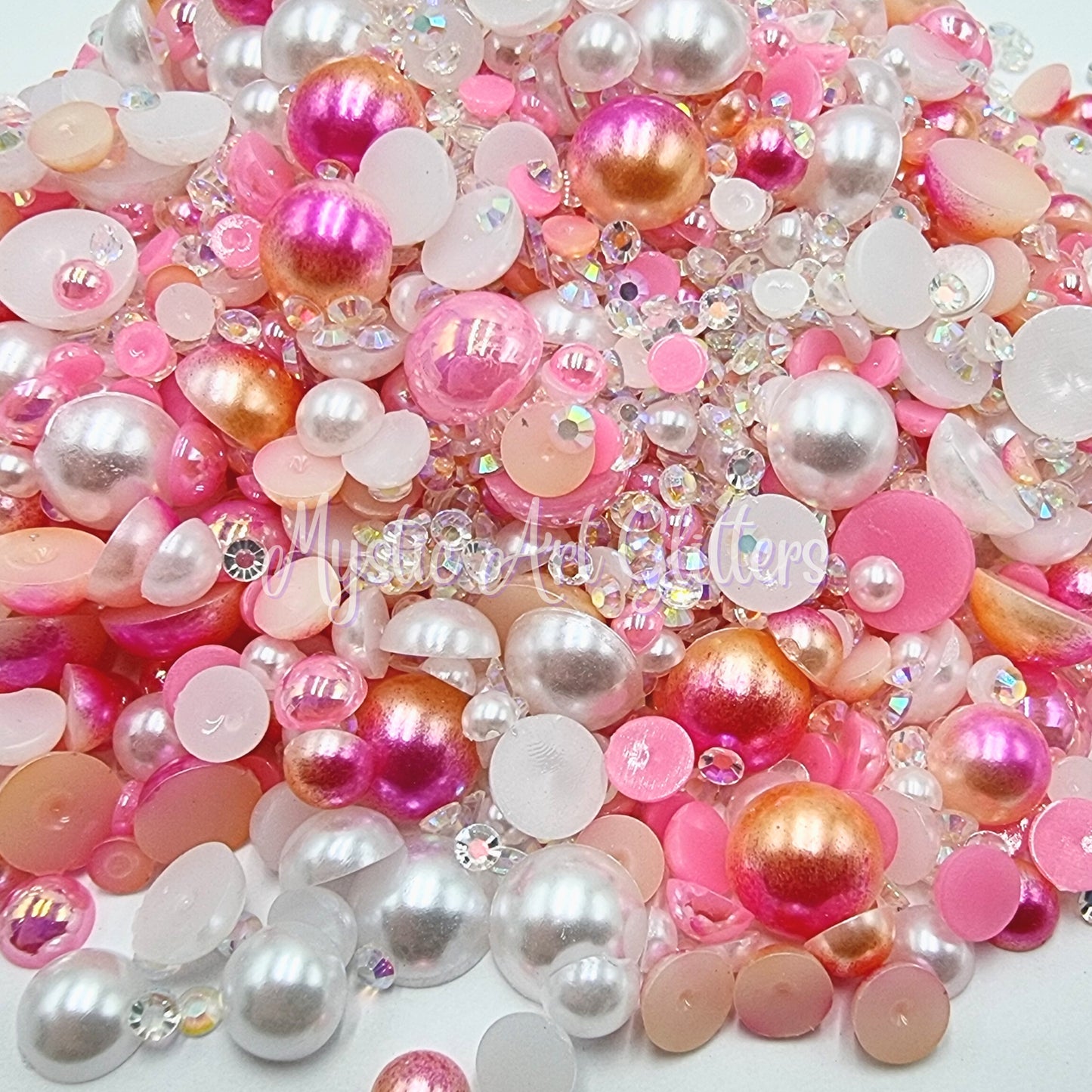 Pearl & Resin Rhinestones - Pink Mix