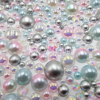 Pearl & Resin Rhinestones - Subtle Pastel Mix