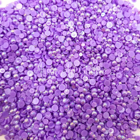 Pearl & Resin Rhinestones - Purple Mix