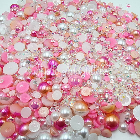 Pearl & Resin Rhinestones - Pink Mix