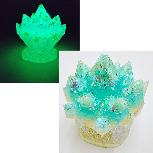 Glow In The Dark Resin Crystal Cluster