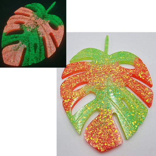 Glow In The Dark Resin Monstera Leaf