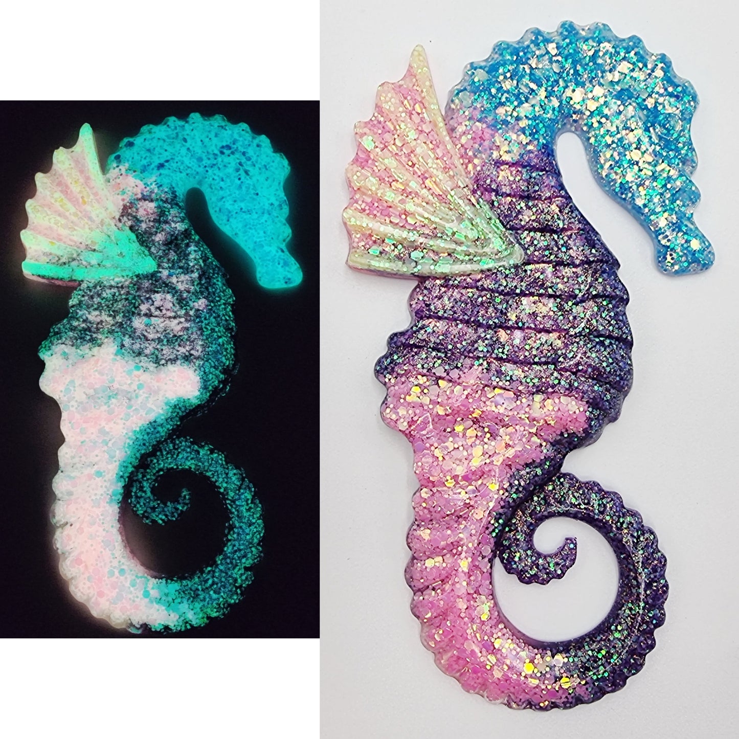Glow In The Dark Resin Seahorse