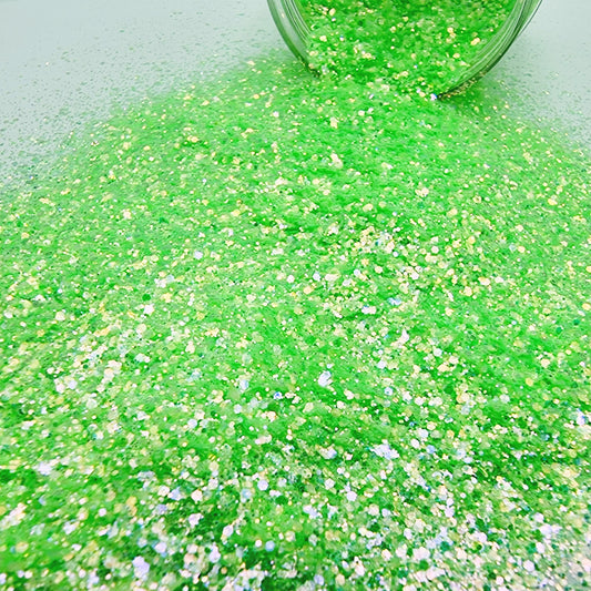 Green Jello Iridescent Glitter Mix