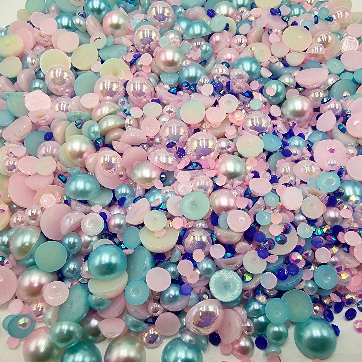 11 Bags or Jars - Pearl & Resin Rhinestone Bundle