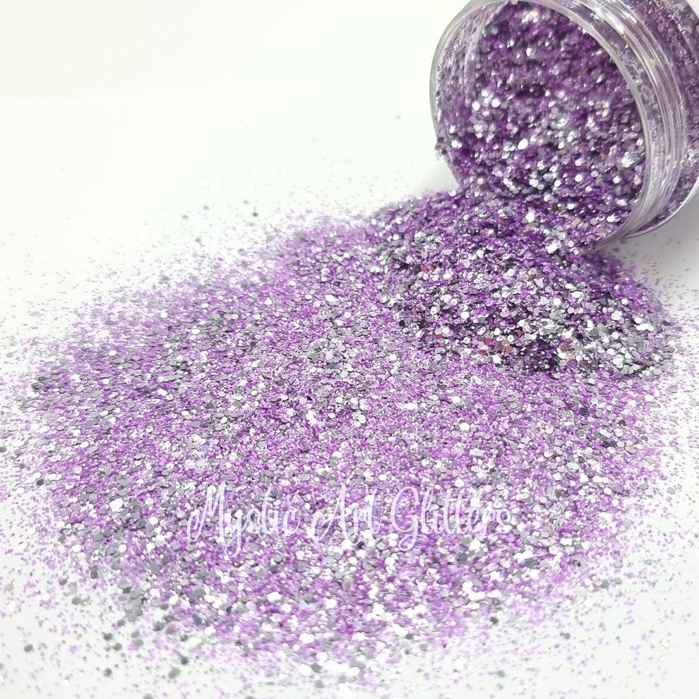Ravishing Purple & Silver Fine Mix – Mystic Art Glitters