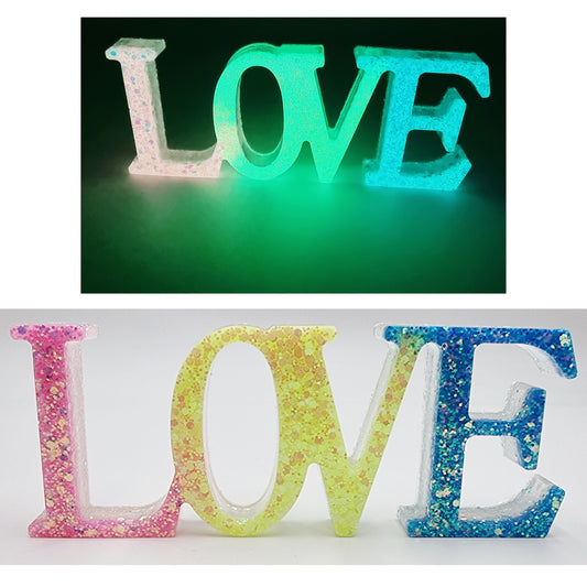 Glow In The Dark Resin Love