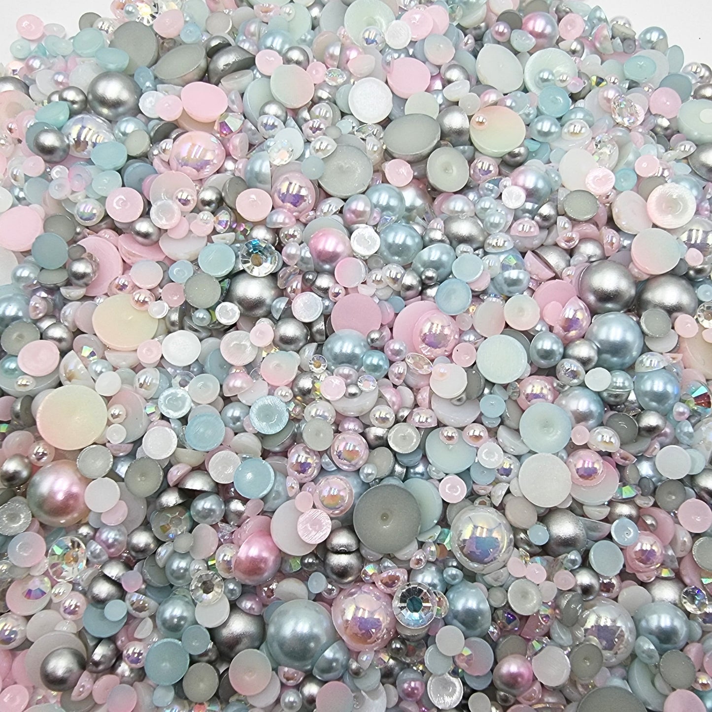 11 Bags or Jars - Pearl & Resin Rhinestone Bundle