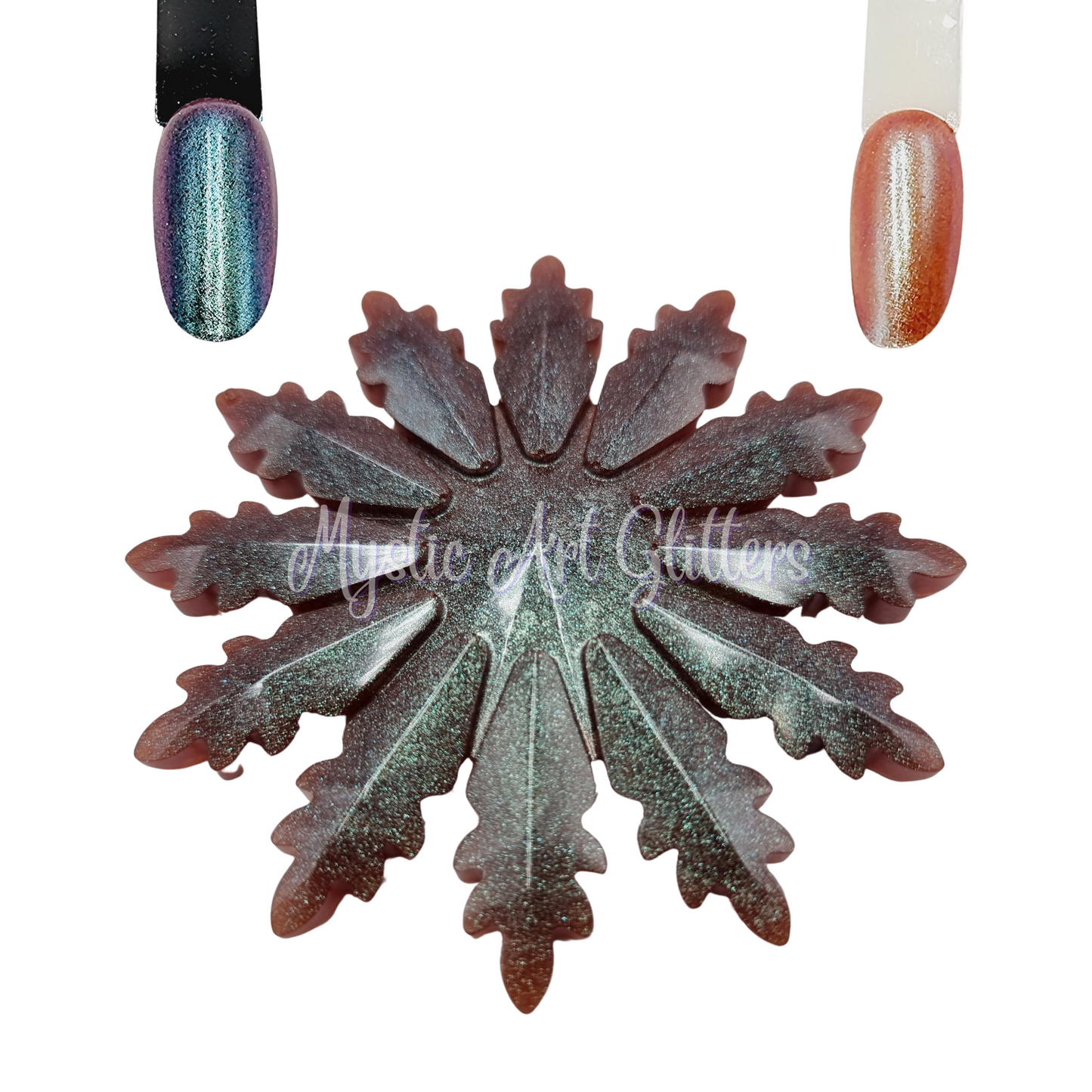 Chameleon Mica Powder - Ginger with Green Sparkles 14gm
